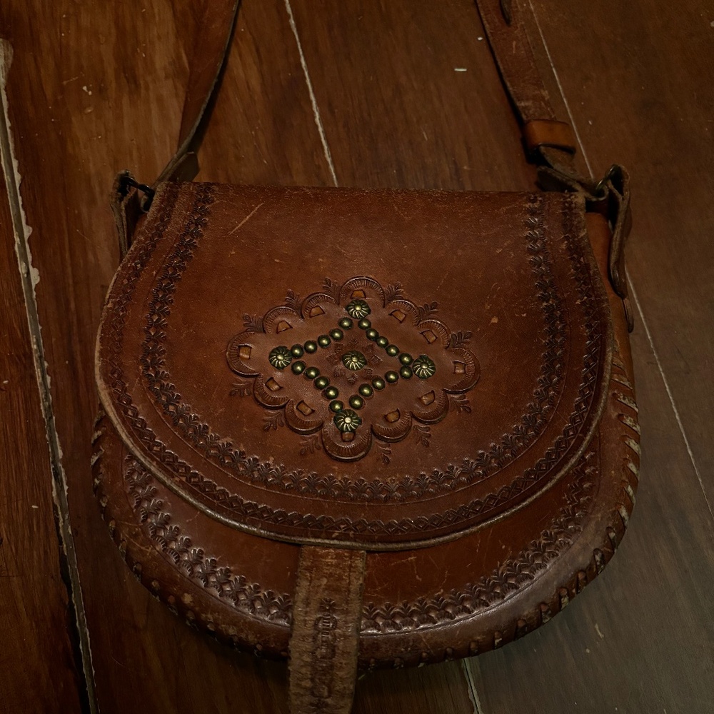 Vintage Leather Bag / Mexican Made